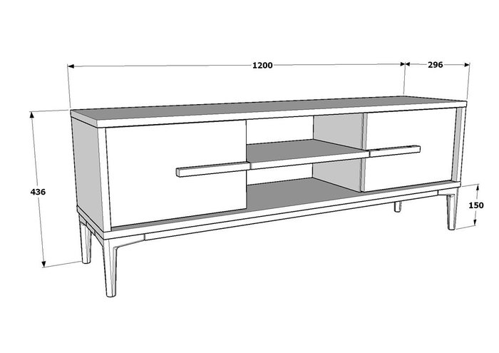 Hanah Home Eslem Soporte para TV Blanco y Nogal